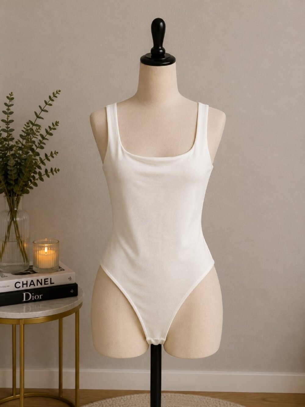 White One-Piece Bodysuit